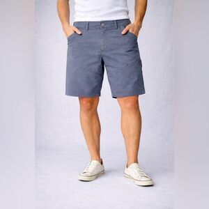 Kuhl Silencr Kargo Shorts Blue Gray Outerwear Hiking Utility Drawstring Size 42